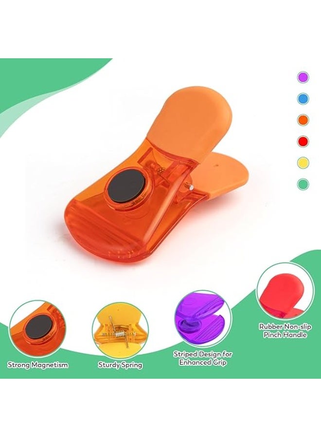 6PCS Colorful Magnetic Bag Clips for Snacks & Food Storage – Sealing Clips with Strong Hold, Fridge Organizer, Multi-Purpose Kitchen - Image 3